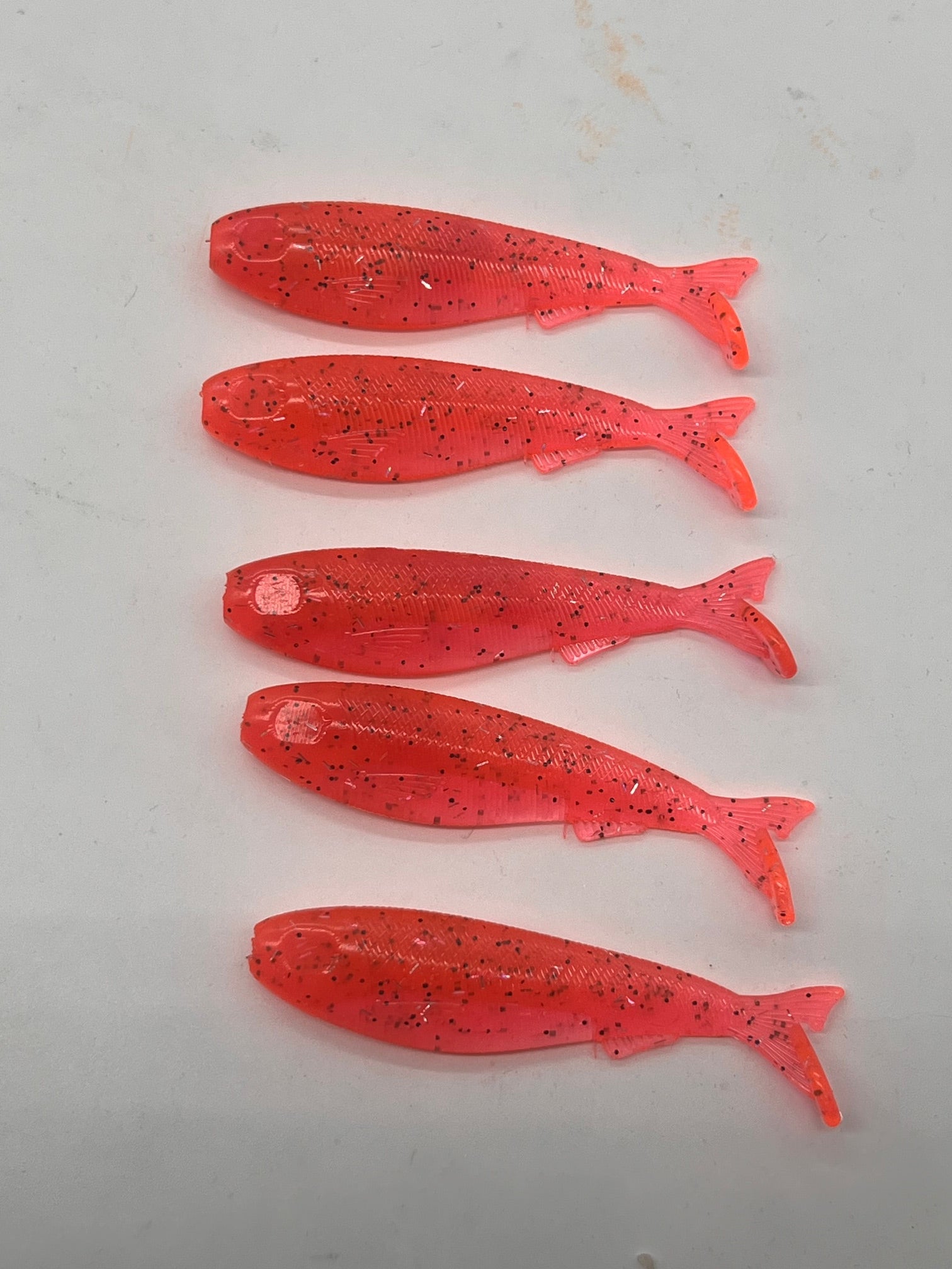 3.3in slay bait metholiate with silver and black flake qty per pack 6