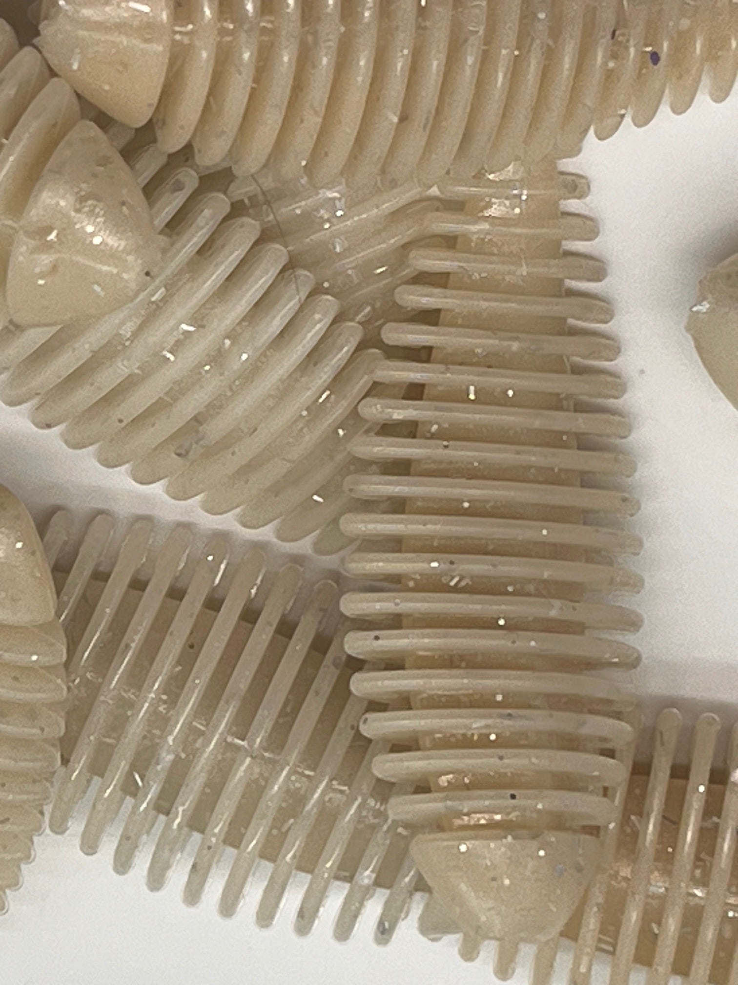 3.8 Gilley Pearl Shad qty 6 per pack