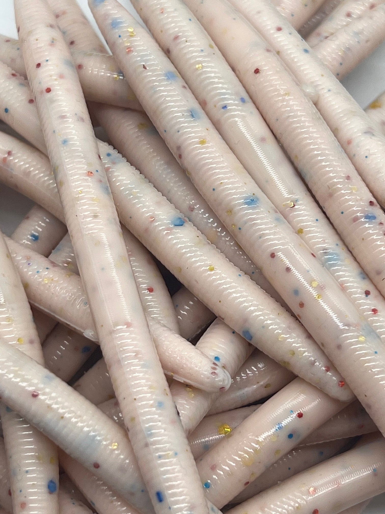 5 inch Wonderbread color worms qty 8 per pack
