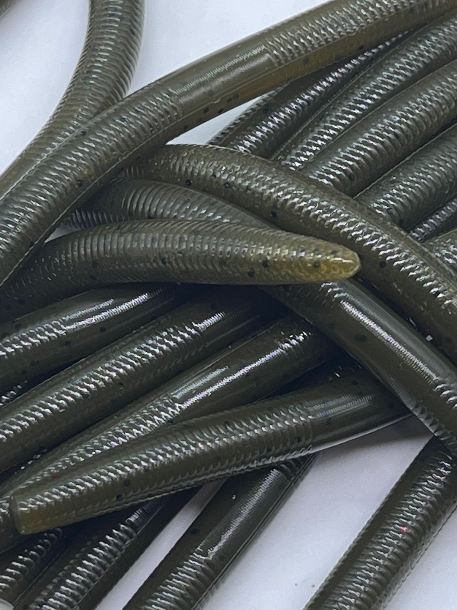 5 inch Green Pumpkin worms qty 8 per pack