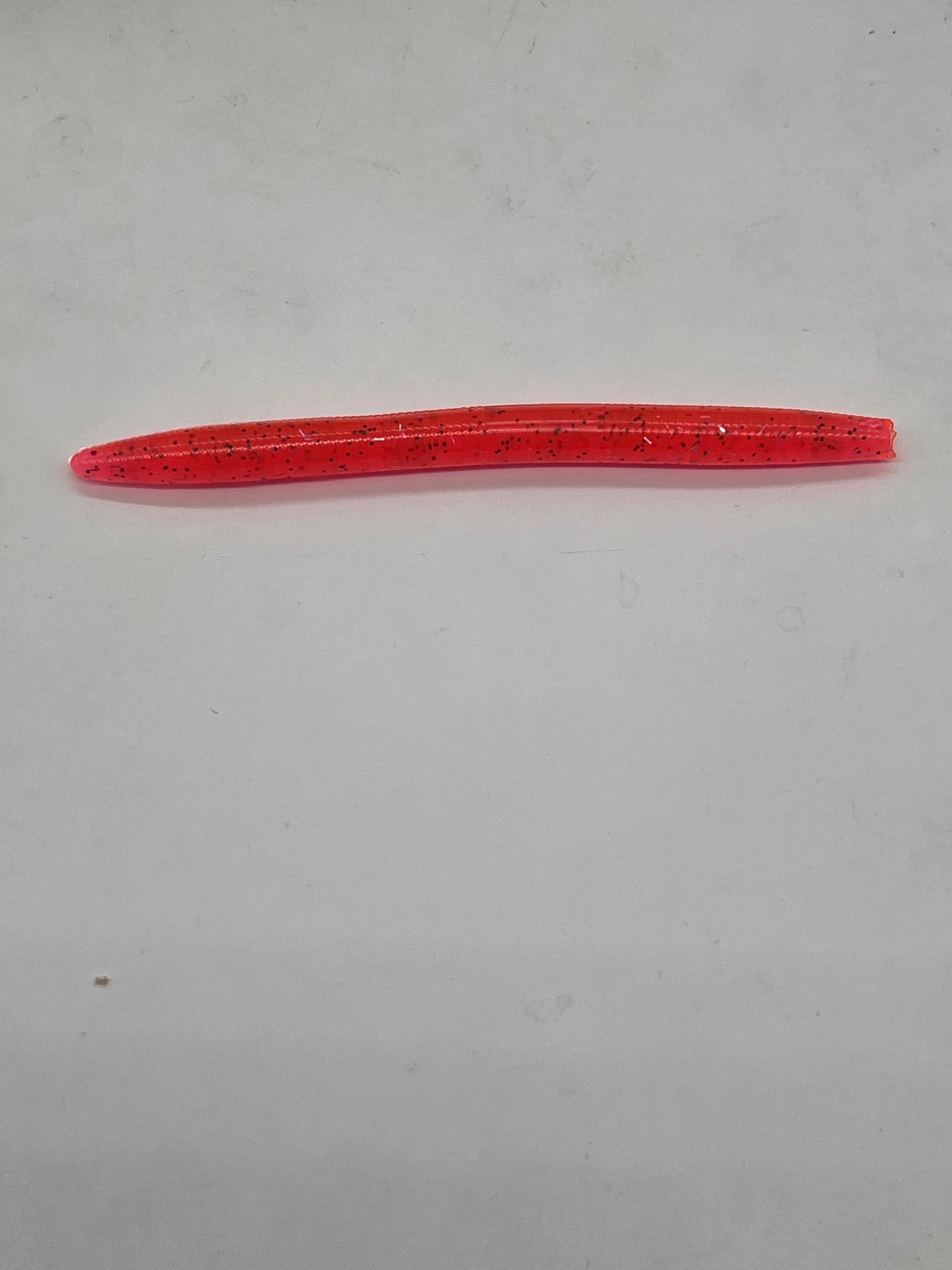 5 inch Worms Metholiate with silver and black flake qty 8 per pack