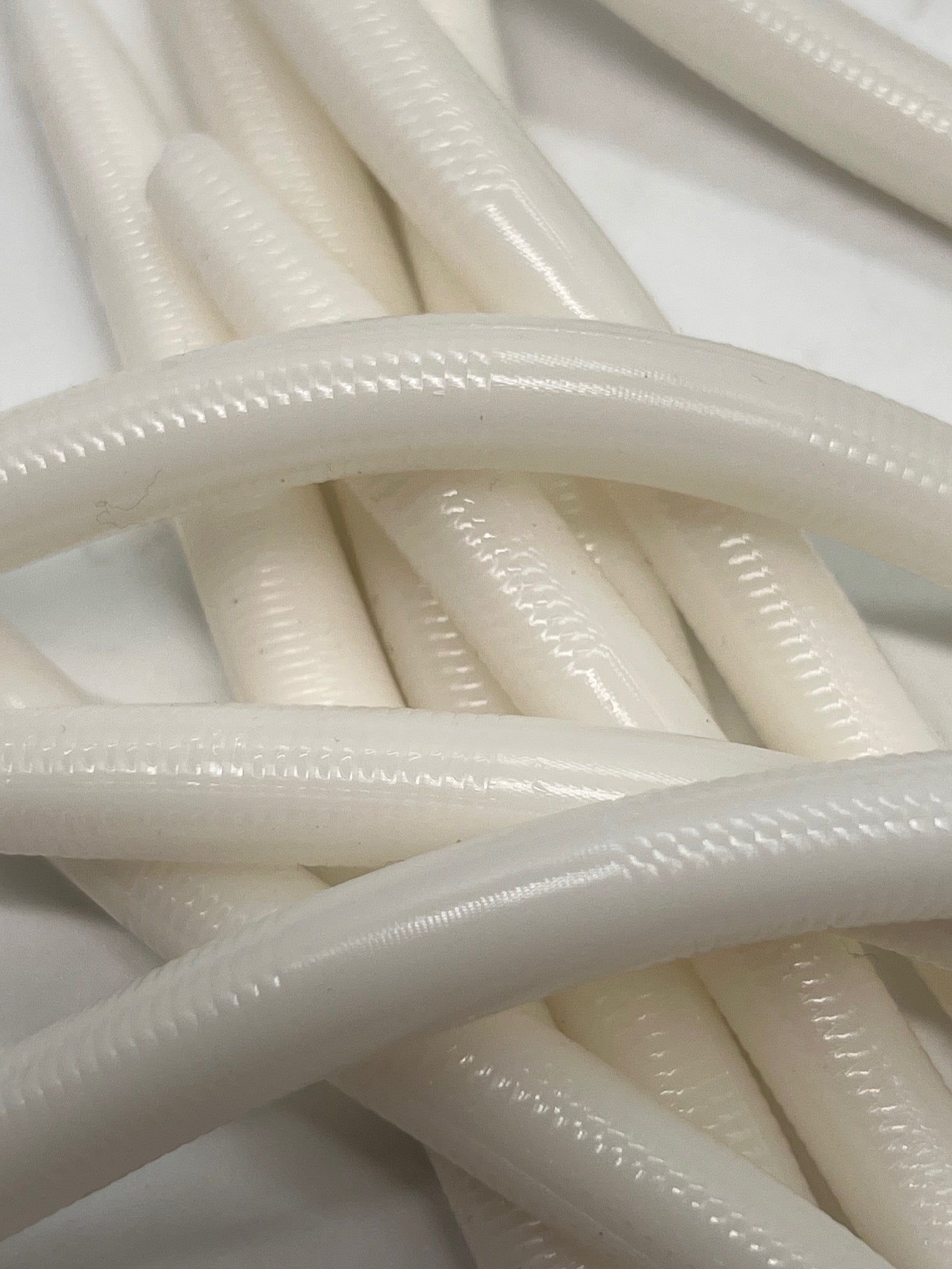 5 inch Bright White Worms qty 8 per pack